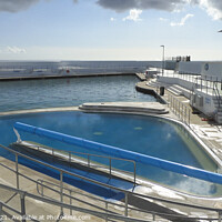 Buy canvas prints of Penzance Jubilee Pool. Art Deco Swimming Lido by kathy white