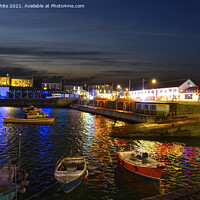 Buy canvas prints of Porthleven nights by kathy white