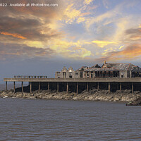 Buy canvas prints of Weston-Super-Mare Birnbeck Pier sunset by kathy white