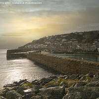 Buy canvas prints of  Mousehole harbour, Cornwall , by kathy white