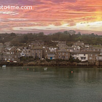 Buy canvas prints of  Mousehole harbour, Cornwall by kathy white