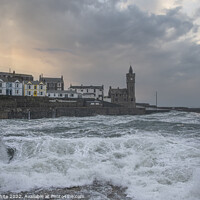 Buy canvas prints of Early morning,Porthleven Harbour Cornwall by kathy white