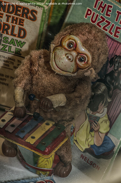 Old toy monkey Picture Board by kathy white
