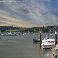 Buy canvas prints of Falmouth bay with Yachts by kathy white