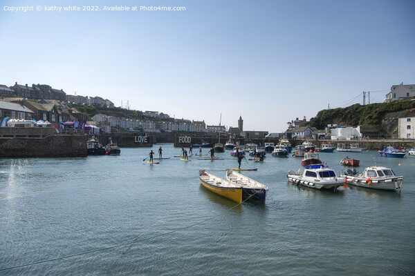 Porthleven Harbour, Cornwall, love food Picture Board by kathy white