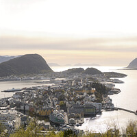 Buy canvas prints of Picture-perfect Alesund Norway by kathy white