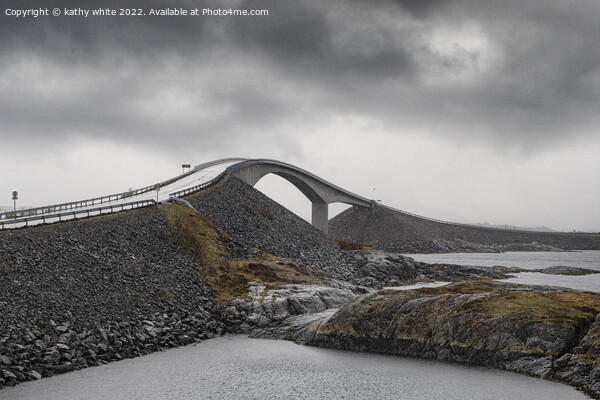 The Storseisundet Bridge Norway Picture Board by kathy white