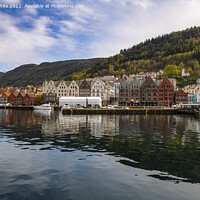 Buy canvas prints of Colour of Bergen Norway by kathy white