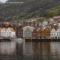 Buy canvas prints of Bergen old town Norway by kathy white