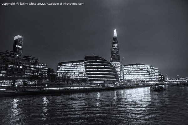 The Shard black and white Picture Board by kathy white
