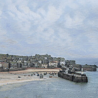 Buy canvas prints of St Ives ,Cornwall watercolour by kathy white