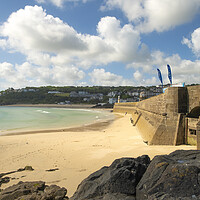 Buy canvas prints of St Ives harbour,St Ives bay by kathy white