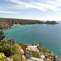 Buy canvas prints of Pedn Vounder Beach,Minack Theatre by kathy white
