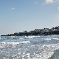 Buy canvas prints of Beautiful Cornish beach, Coverack Cornwall, by kathy white