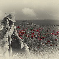 Buy canvas prints of Tommy 1101, Remembrance Sunday  by kathy white