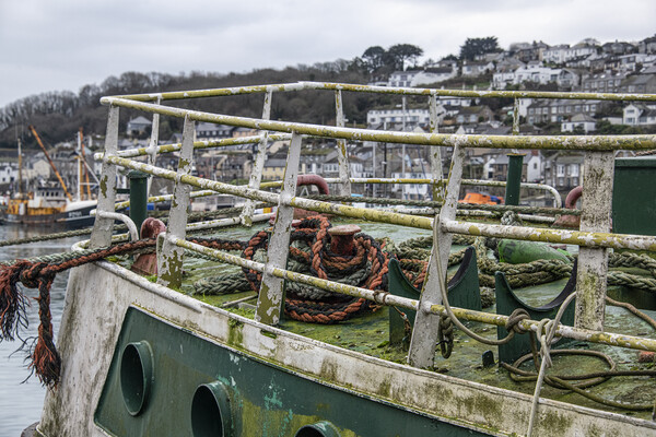 old fishing boat,Newlyn harbour Cornwall Picture Board by kathy white