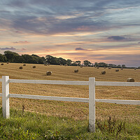 Buy canvas prints of  hay bales,  Cornwall countryside autumn by kathy white