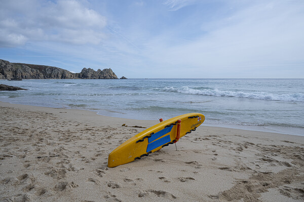 Porthcurno beach  Cornwall Picture Board by kathy white