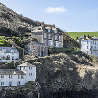 Buy canvas prints of Port Isaac Cornwall,The doc's house by kathy white