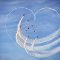 Buy canvas prints of The Heart of the Red arrows by kathy white
