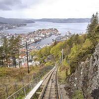 Buy canvas prints of Majestic Beauty of Bergen Train by kathy white