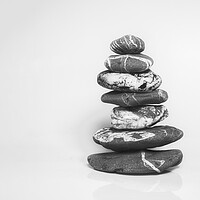 Buy canvas prints of Cornish Zen Stones by kathy white
