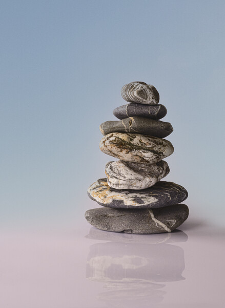 Cornish Zen stones 7  Picture Board by kathy white