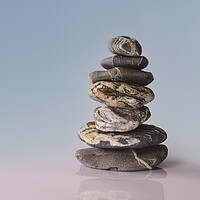 Buy canvas prints of Cornish Zen stones 7  by kathy white