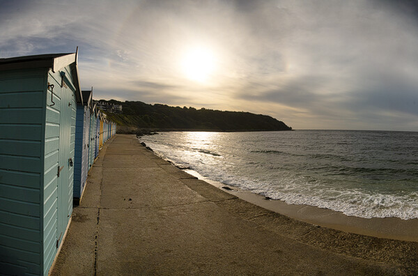 falmouth,beach huts Falmouth Cornwall Picture Board by kathy white