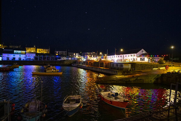 Porthleven christmas lights Picture Board by kathy white