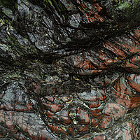 Buy canvas prints of Serpentine Rock red and green by kathy white