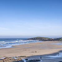 Buy canvas prints of Fistral Beach Newquay,winter day by kathy white