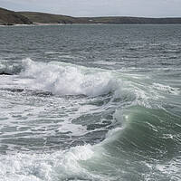Buy canvas prints of Waves  at Porthleven Cornwall by kathy white