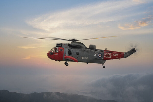 Sea King  helicopter,royal navy rescue Picture Board by kathy white
