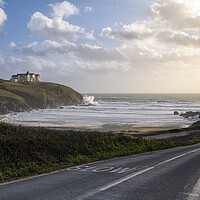 Buy canvas prints of Poldhu Cornwall storm by kathy white