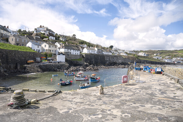 Coverack Cornwall harbour Picture Board by kathy white