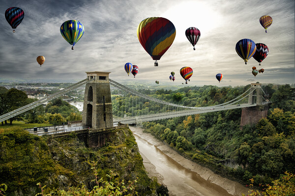 Colorful Balloons Light Up Bristol Sky Picture Board by kathy white