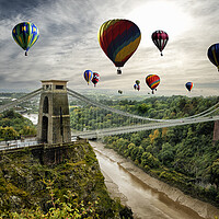 Buy canvas prints of Colorful Balloons Light Up Bristol Sky by kathy white