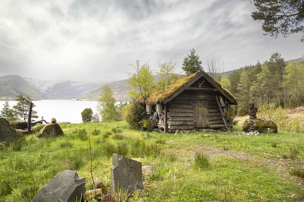 small hut Norway Picture Board by kathy white