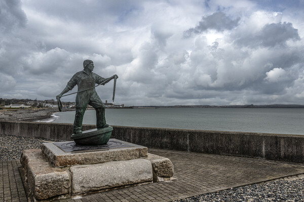 Newlyn fisherman statue  Picture Board by kathy white