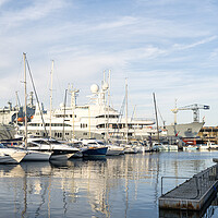 Buy canvas prints of falmouth,Rocinante super yacht Falmouth Cornwall by kathy white