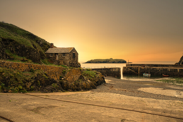  Mullion cove old net loft cornwall sunset Picture Board by kathy white