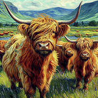 Buy canvas prints of The  Highland cow  by kathy white