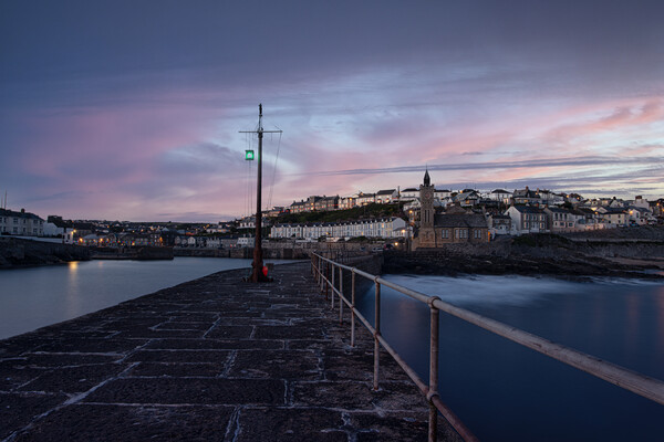 Porthleven Harbour Cornwall,early morning Picture Board by kathy white