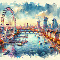 Buy canvas prints of London skyline by kathy white
