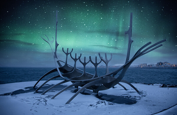 Sun Voyager, Reykjavik Iceland Picture Board by kathy white