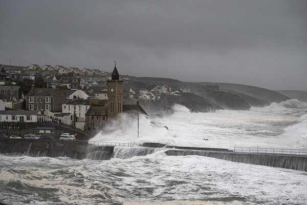 Porthleven  storm Kathleen,  Picture Board by kathy white