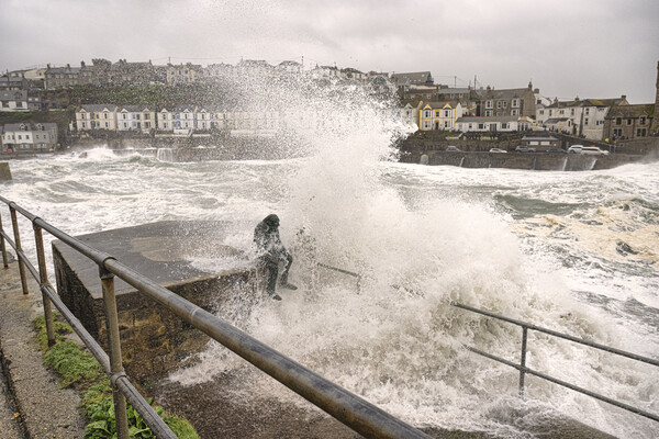 Porthleven  storm Kathleen,  Picture Board by kathy white