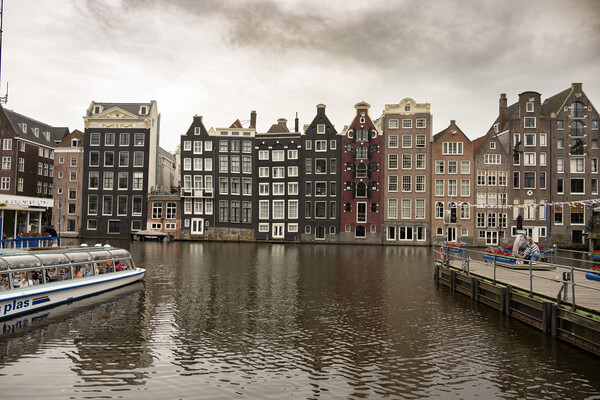  Amsterdam Tall houses Picture Board by kathy white