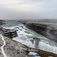 Buy canvas prints of Gullfoss (Golden Falls),Goðafos waterfall Iceland by kathy white